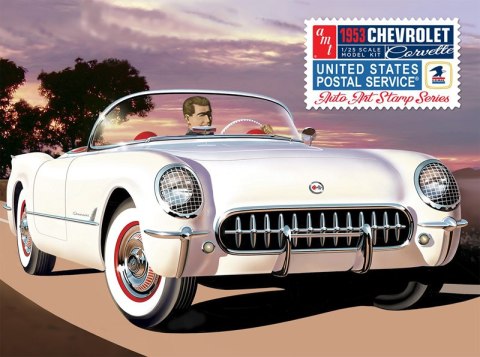 Model Plastikowy Do Sklejania - Samochód 1:25 1953 Chevy Corvette (Usps Stamp Series)