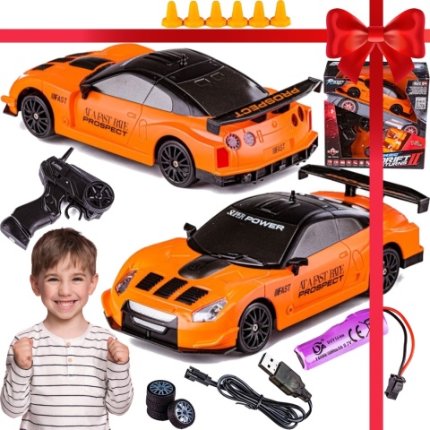 Auto Do Driftu Zdalnie Sterowane 1:24 2,4G 4x4 Radio Pistoletowe Na Prezent