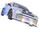 Duży Samochód Do Driftu Auto Rc Drift 1:16 2,4 Ghz Para Dym Srebrna Toyota 4wd Led