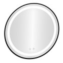 Lustro łazienkowe LED okrągłe ścienne 80 cm 3 barwy włącznik dotykowy regulacja jasności ModernHome