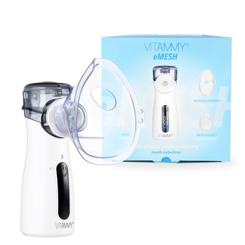 VITAMMY eMESH Inhalator siateczkowy, maska dla dzieci i dorosłych, wyświetlacz