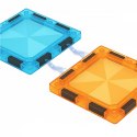 Klocki magnetyczne tor kulkowy LED klocki konstrukcyjne kulodrom 105 elementów