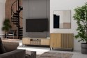 Komoda Szafka do salonu Dąb Artisan Lamele Front Ryflowany Tip-on Siena 2D