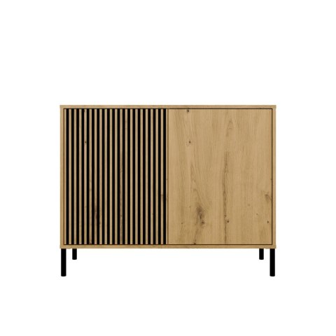 Komoda Szafka do salonu Dąb Artisan Lamele Front Ryflowany Tip-on Siena 2D