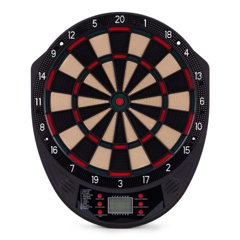Elektroniczna tarcza do darta gry w rzutki lotki tablica LCD 41 cm 26 gier zestaw 6 rzutek