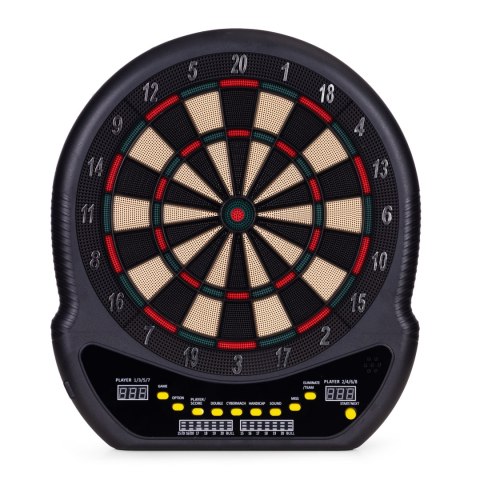 Elektroniczna tarcza do darta gry w rzutki lotki tablica LCD 48 cm 27 gier zestaw 12 rzutek