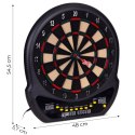 Elektroniczna tarcza do darta gry w rzutki lotki tablica LCD 48 cm 27 gier zestaw 12 rzutek
