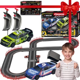 Elektryczny tor wyścigowy samochodowy Carrera Go 20062583 NASCAR Watkins Glen Duel 3,6m