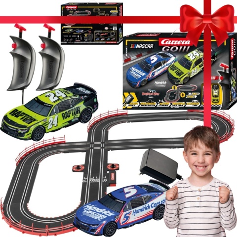 Elektryczny tor wyścigowy samochodowy Carrera Go 20062583 NASCAR Watkins Glen Duel 3,6m