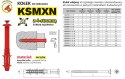 KOŁEK SZYBKI MONTAŻ Z KOŁNIERZEM KSMXN 8*80MM