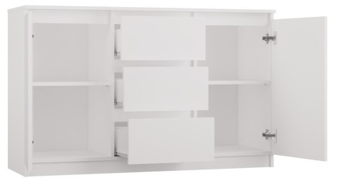 Komoda Duża Zestaw 200x75x40 cm Biała Szafka x3 Szuflada x6 Komplet 3D6S