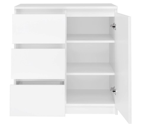 Komoda Duża Zestaw 200x75x40 cm Biała Szafka x3 Szuflada x6 Komplet 3D6S