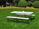Stół cateringowy 180 cm składany w walizkę biały ModernHome