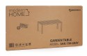Stół ogrodowy 6-osobowy 156x78 cm polywood meble na taras szary