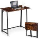 Biurko komputerowe składane 80x45 cm stolik pod laptopa loft ModernHome