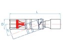 NASADKA DO ŚWIEC 3/8'' 16MM*162MM 12-KĄTNA,METALOWY KLIPS