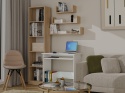 Półka wisząca ścienna Regał na książki do Salonu Sonoma Zestaw 3 Półki Trio