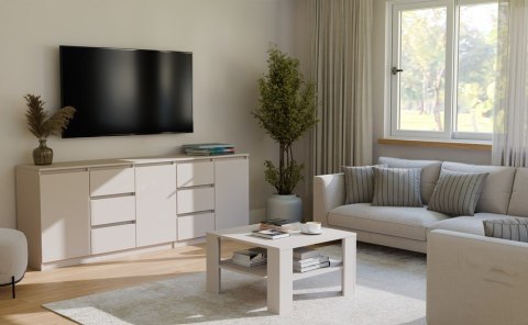 Komoda Duża Zestaw 200x75x40 cm Kaszmir Szafka x3 Szuflada x6 Komplet 3D6S
