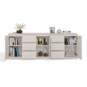 Komoda Duża Zestaw 200x75x40 cm Kaszmir Szafka x3 Szuflada x6 Komplet 3D6S