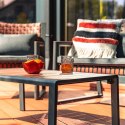 Zestaw Mebli Ogrodowych Komplet taras Sofa Fotele Stolik Szary Ravia