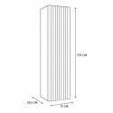 Szafka Łazienkowa Wisząca Słupek 3 Półki Ryflowana Kaszmir 135x31 Deko 1D
