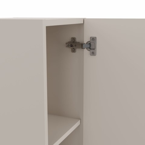 Szafka Łazienkowa Wisząca Słupek 3 Półki Ryflowana Kaszmir 135x31 Deko 1D
