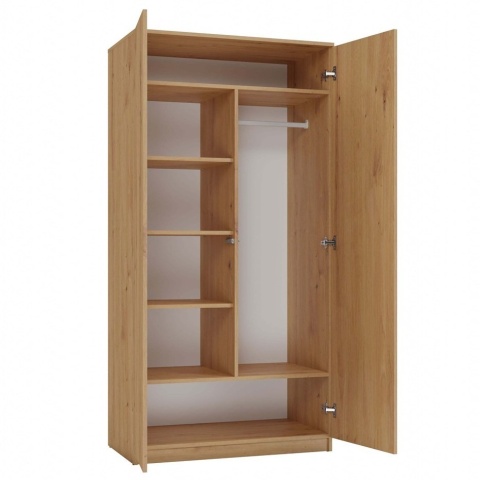 Szafa Garderoba Na Ubrania Do Sypialni Przedpokoju DD90 cm 7 Półek Artisan