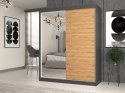 Szafa IGA 160 A/B ANTRACYT ARTISAN 1x Lustro Do Sypialni Przedpokoju