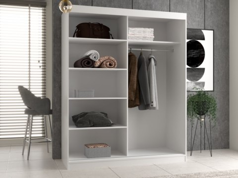 Szafa IGA 160 A/B ANTRACYT ARTISAN 1x Lustro Do Sypialni Przedpokoju