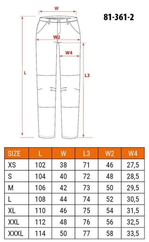 SPODNIE ROBOCZE DENIM WZMOCNIENIA CORDURA, SZARE, ROZ. L
