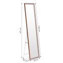 Duże lustro stojące 148 cm aluminiowa rama rozstawiane ModernHome