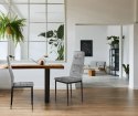 Komplet 4 krzeseł krzesło welurowe do jadalni i salonu 4 sztuki szare ModernHome