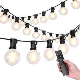Girlanda ogrodowa świetlna łańcuch 25x LED 15m 9 trybów lampki ogrodowe 9W