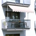 Markiza przeciwsłoneczna balkonowa 300x120 cm regulacja wysokości wodoodporna korbka ręczna beżowa MultiGarden