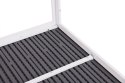 Stół ogrodowy 6-osobowy 156x78 cm polywood meble na taras szare białe MultiGarden