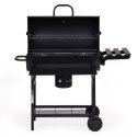 Grill węglowy ogrodowy z pokrywą termometr popielnik składane półki MultiGarden