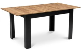 Stół rozkładany prostokątny 120-160x80 cm do kuchni jadalni dla 4-6 osób dąb craft