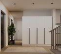 Szafa SENSO 4D 200 CM 4 Drzwi Czarne Uchwyty Do Salonu Sypialni BIEL