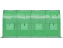 Szklarnia tunel ogrodowy foliowy 4x2x2 m 8 m² metalowy stelaż folia UV 2 wejścia
