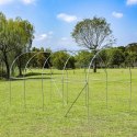 Szklarnia tunel ogrodowy foliowy 6x3x2 m 18 m² metalowy stelaż folia UV
