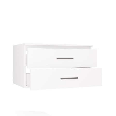 Szafka Pod Umywalkę Łazienkowa Wisząca Biała z Umywalką Szuflady 80cm Lena