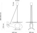Lampa wisząca Helikopter szary