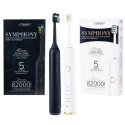 2x VITAMMY SYMPHONY BLACK i WHITE Szczoteczki soniczne do zębów z komfortową obudową i 5 trybami