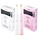 2x VITAMMY SYMPHONY WHITE i PINK Szczoteczki soniczne do zębów z komfortową obudową i 5 trybami