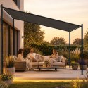 Pergola ogrodowa tarasowa 3x3 m stalowa altana zadaszenie szara MultiGarden