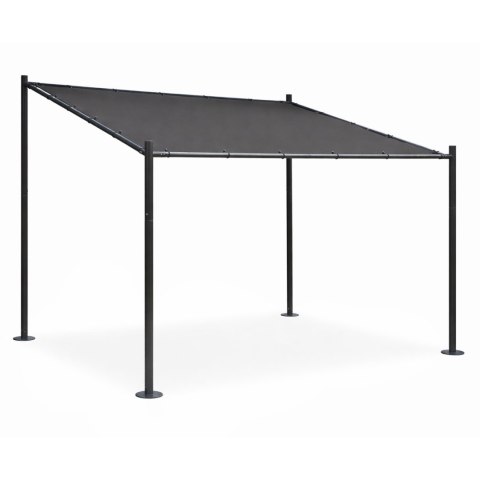 Pergola ogrodowa tarasowa 3x3 m stalowa altana zadaszenie szara MultiGarden