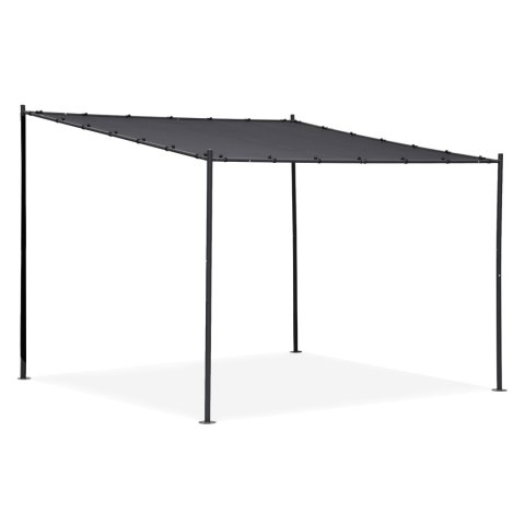 Pergola ogrodowa tarasowa 3x3 m stalowa altana zadaszenie szara MultiGarden