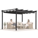 Pergola ogrodowa tarasowa 3x4 m stalowa altana zadaszenie szara MultiGarden