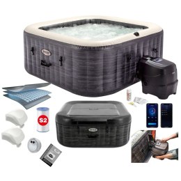 Nadmuchiwane SPA kwadratowe basen z hydromasażem 4 os. 175x71 cm akcesoria premium INTEX 28450