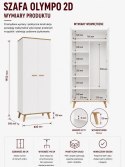 Szafa Ubraniowa OLYMPO 2D BIAŁA DĄB ARTISAN 80 Cm Drążek 2 Drzwi Sypialnia